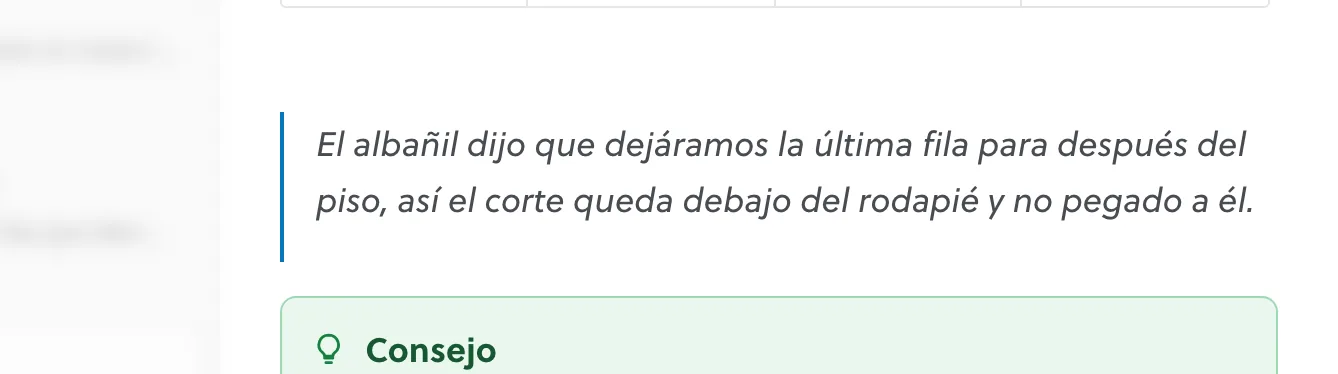 Una cita con sangría respecto al margen, con un separador debajo.